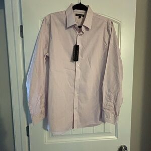 Banana Republic Light Pink Checkered Dress Shirt